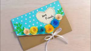 Make your friend's day special by sending them a beautiful handmade card. Friendship Day Card Idea Diy Handmade Friendship Day Card Friendship Cards Diy Diy Gift Card Handmade Birthday Cards