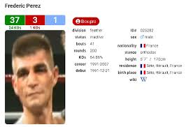 55 ans aujourd'hui pour Frédéric Perez ! Joyeux anniversaire Frédéric,  jolie palmarès de 41 combats chez les pros, vainqueur de Stéphane Haccoun,  Frederic Bonifai, Jean Pierre Dibateza du regretté Christian Sextius (2  fois).