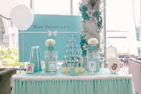 Such a cute shower theme! Tiffany Themed Party Tiffany Blue Baby Shower Tiffany Party Tiffany Baby Showers