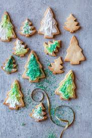 Christmas decorations green christmas christmas sugar cookies. Christmas Tree Cookies Decorated With Green Edible Glitter And Festive Sprinkles By Nadine Greeff Christmas Cookie