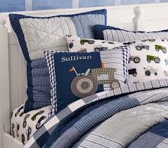 Happy farm animals bedding for toddlers and children. Sullivan Patch Quilted Bedding Tractor Boys Room Big Boy Bedrooms Tractor Room