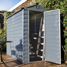 4 X 6 Palram Grey Skylight Plastic Shed 1 21m X 1 77m In 2020 Plastic Sheds Shed Shed Plans