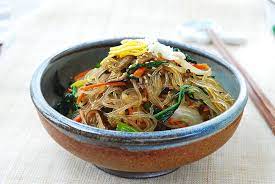 Remove chili pepper from pan, keep warm. Japchae Stir Fried Glass Noodles Recipe Korean Bapsang