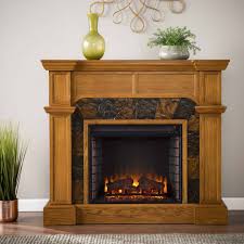 The fire surrounds come in a range of colours and styles, so you can choose which works best with your room. Bofyre Convertible Corner Electric Fireplace With Faux Slate Mission Oak Fireplacess Com