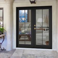 Jeld Wen 72 In X 80 In W 2500 Bronze Clad Wood Right Hand 4 Lite French Patio Door W White Paint Interior Thdjw221900471 The Home Depot French Doors Exterior French Doors Brick Exterior House
