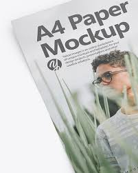 Free for personal and commercial use. A4 Paper Mockup In Stationery Mockups On Yellow Images Object Mockups