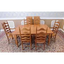 s. bent bros. solid oak dining set
