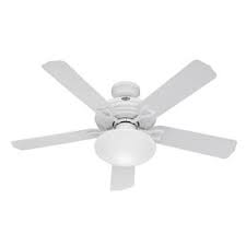Hunter 52 In Beaufort White Outdoor Ceiling Fan With Light Kit Ceiling Fan Ceiling Fan With Light Outdoor Ceiling Fans
