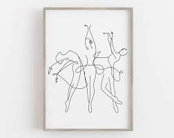 Ballet Dancer Drawing Black And White Printable Abstract Dancer One Line Ballerina Body Print Etsy Etsy Art Prints Ballet Drawings Ballerina Art