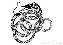 Jormungandr Norse Dragon Also Known As The Midgard Serpent Norse Mythology Tattoo Norse Tattoo Norse Dragon