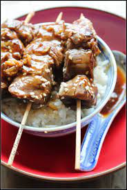 Yakitori De Bœuf Sauce Teriyaki Aux Graines De Sesame Une Cuilleree Pour Papa