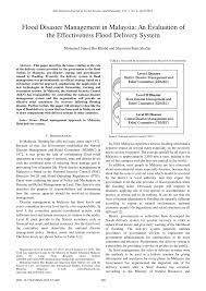 Following the incidences of major floods occurring in malaysia (kelantan, terengganu, pahang and the malaysian administrative modernisation and management planning unit. Pdf Flood Disaster Management In Malaysia An Evaluation Of The Effectiveness Flood Delivery System