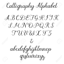All the letters in a majuscule script are contained between a single pair of . Calligraphic Vector Font Uppercase Lowercase Ampersand Wedding Brush Calligraphy Handwritten Script Alphabet Royalty Free Cliparts Vectors And Stock Illustration Image 74957483