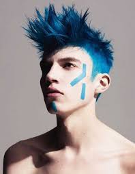 Black And Blue Hairstyles Men Blue Punk Hairstyles Guys Men Hair Color Mens Hair Colour Hair Color Blue