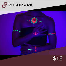 Glow Collection Uv Light Temporary Tattoos Dark Tattoo Trendy Tattoos Tattoo Sleeve Filler