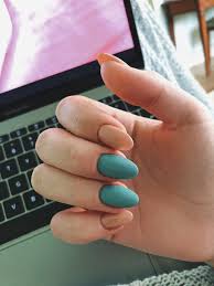 Here is everything you need to know about getting acrylic nails, from how acrylic nails are applied. Teal Nails Almond Nails Acrylic Nails And Beige Nails Image 6625435 On Favim Com