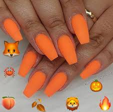 Bight summer acrylics orange nails colour block long stiletto nails. Orange Nails Follow Aestnails For More Aesthetic Tumblr Acrylicnails Acrylics Nails Nail Naildesigns Naila Orange Nails Nails Cute Acrylic Nails