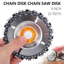 22 Tooth Angle Grinder Disc Chain Saw Blade 4 Inch Wood Carving Disc Saw Blade Chainsaw Angle Grinder