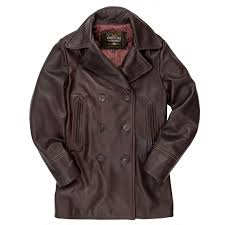 Leather Pea Coat