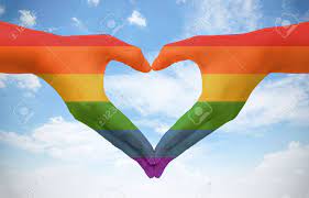Füge im handumdrehen deine eigenen texte und bilder hinzu! Hande Als Die Regenbogenflagge Die Ein Herz Als Symbol Fur Homosexuell Liebe Auf Blauem Himmel Gemalt Fredom Konzept Lizenzfreie Fotos Bilder Und Stock Fotografie Image 43060357
