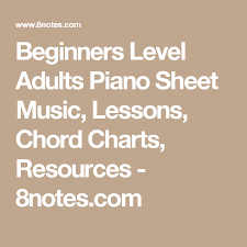 Beginners Level Adults Piano Sheet Music Lessons Chord