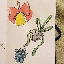 Bells And Bows Art Artist Artwork Creative Drawing Illustration Myart Paint Sketch Watercolor Ink Instaart Sketchad Sketch Book Artwork Drawings