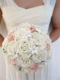 White orchid and peony bouquets. Vintage Wedding Bouquet Ivory White Peach Rose Stephanotis Posy Diamante Silk Real Touch F Vintage Bouquet Wedding Vintage Wedding Flowers Rose Wedding Bouquet
