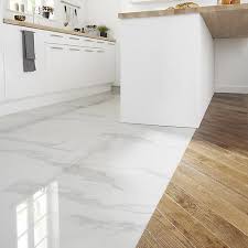 Hamlet gives the natural look of the veins as it runs randomly across each tile to give the impression of real marble. Ultimate White Semi Polished Marble Effect Porcelain Floor Tile Sample Diy At B Q