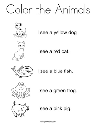Alphabet coloring pages are a fun way for kids of all ages, adults to develop creativity, concentration, fine motor skills, and color recognition. Color The Animals Coloring Page Twisty Noodle