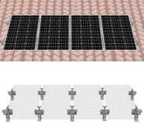 Roof Solar Panel Mounting Bracket Kit for 1-4 Pieces of Solar Panels