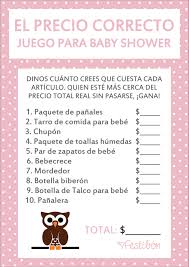 En colores blancos o morados pero con el texto resaltado para leerlo mejor. El Precio Correcto Juegos Para Baby Shower Para Imprimir Juegos De Baby Shower