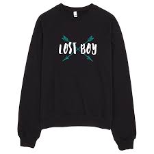 Lost Boy Sweatshirt Raglan Sleeve Shirts Raglan Sweater Raglan Sleeve Sweater