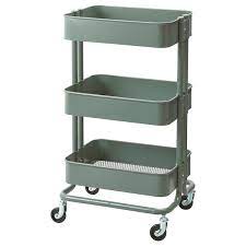 Rolling kitchen island cart ikea rugs kids. Raskog Grey Green Trolley 35x45x78 Cm Ikea