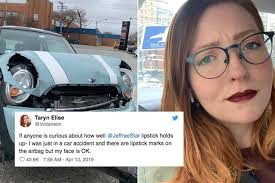 This lipstick is so strong, it stayed put through a car crash