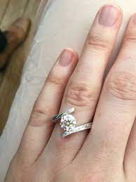 14k White Gold Hand Engraved Bypass Engagement Ring Trending Engagement Rings Engagement Rings Shop Engagement Rings