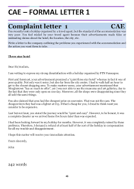 A formal letter is one written in an orderly and conventional language and follows a specific stipulated format. Fce Cae Real Writing Examples