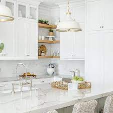 White Marble Kitchen Countertops Design