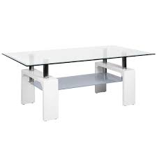 Teraves industrial coffee table for living room,round coffee table with storage shelf,modern coffee table with metal frame,easy assembly. Elise Rectangular Clear Glass Coffee Table Dining Glass Furniture