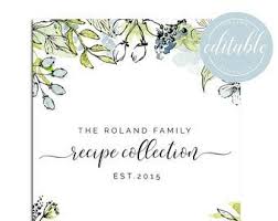 Printable Recipe Template Download Diy Recipe Book Template Etsy In 2020 Diy Recipe Book Template Recipe Book Templates Recipe Book Diy