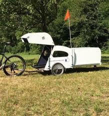 Bike Camper With Extendable Rear Pod Bicycle Camping Bike Camping Bicycle Trailer