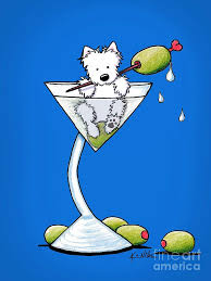 Westie Olive Martini By Kim Niles Westies Westie Dogs Cute Drawings
