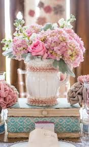 Vibrant faux florals, set in timeless vases. Wedding Arrangement Flower Arrangements Shabby Chic Floral Arrangements