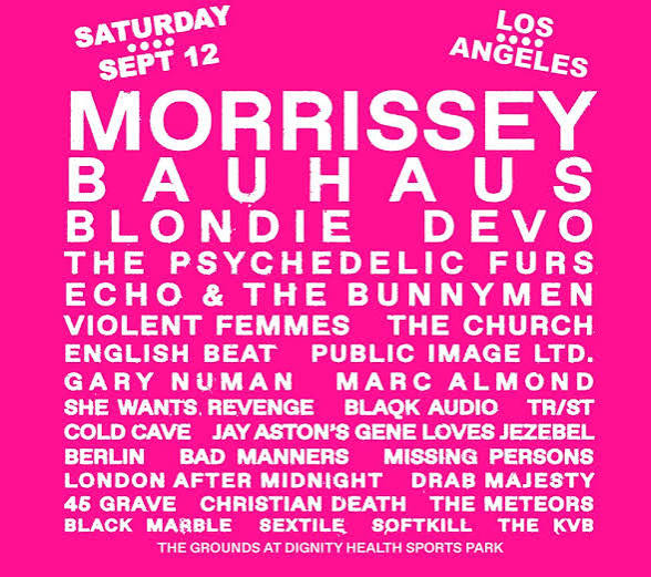 Cruel World festival moved to September with Morrissey, Bauhaus and more  still on board