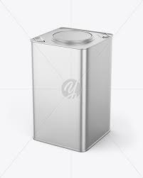 Download Metallic Square Tin Can Mockup In Can Mockups On Yellow Images Object Mockups PSD Mockup Templates