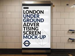 Free London Underground Advertising Screen Mock Up 16 Underground Mockup London Underground