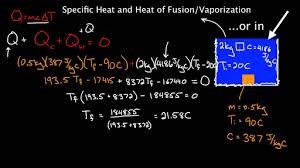 \q = m \, c_p \, \delta{t}\ or \q = c_p \delta{t}\ where, \(q\) = quantity of heat \(m\) = mass of substance \(\delta{t}\) = change in temperature \(c_p\) = specific/molar heat capacity \(c\) = heat capacity (not dependent on mass) Thermodynamics Chemistry Library Science Khan Academy