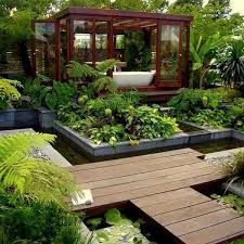 Outdoor Bath Room Modern Garden Design Modern Garden Backyard
