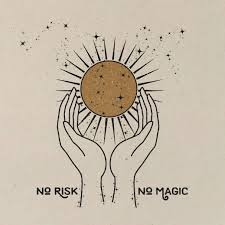No Risk No Magic Art Print Vintage Inspired Art Inspirational Art Boho Art Print In 2020 Art Moon Art Art Prints
