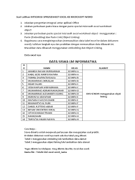 Daftar pustaka diknas.kurikulum 2004 teknologi informasi dan komunikasi. Soal Latihan Integrasi Spreadsheet Excel Ke Microsoft Word
