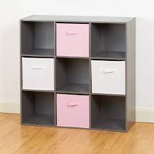 Though simple, storage cubes come in a variety of materials and designs offering various options for your interior. Grey 9 Cube Storage Unit White Pink Boxes Children Kids Bedroom Toy Basket Box 5051990926363 Ebay